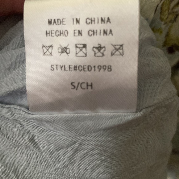 My Beloved Floral Rayon Button Front Lined Dress - Picture 8 of 8